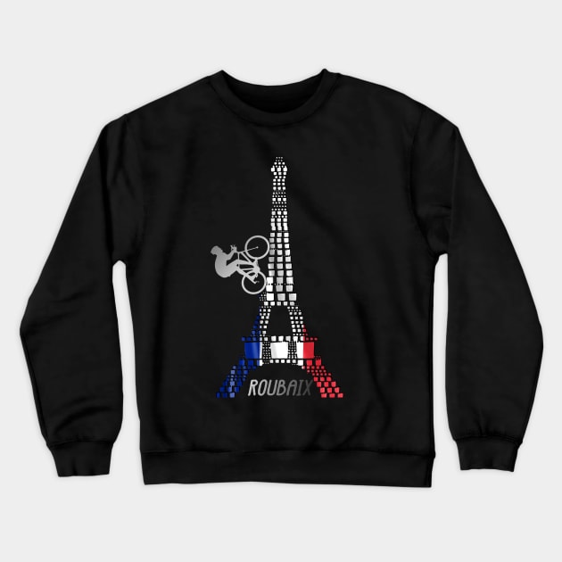 cycling paris roubaix Crewneck Sweatshirt by vintagejoa